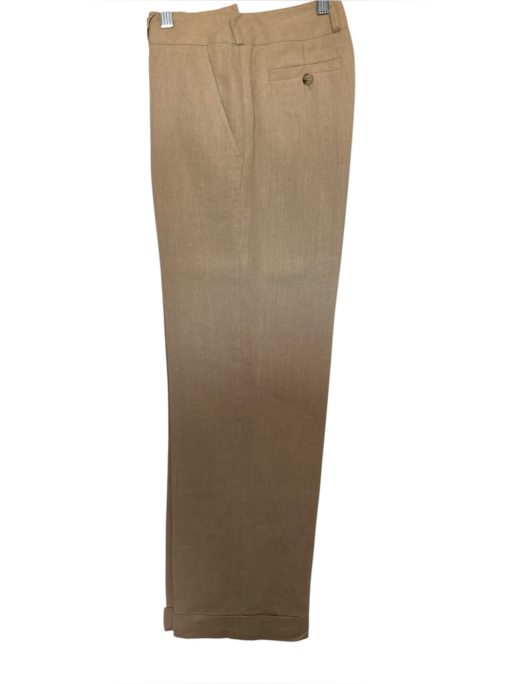 Lauren Ralph Lauren Woman’s Classic Straight-Leg Pants in Tan 100% Linen Sz/2P - Picture 3 of 9